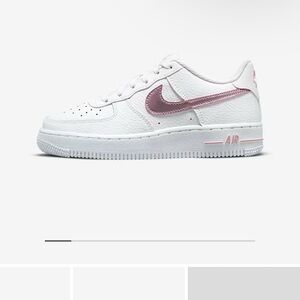 Nike White and Pink Air Sneakers